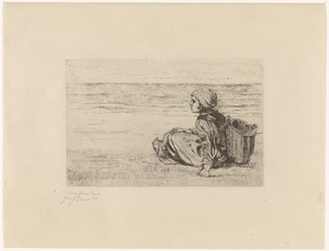 Meisje aan zee
