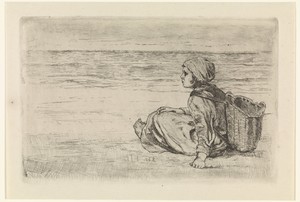 Meisje aan zee