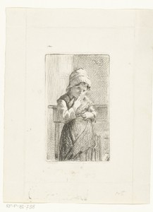 Meisje met vinger in haar mond