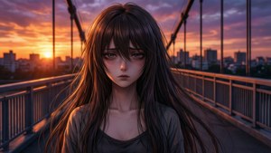 Melancholy Bridge Sunset