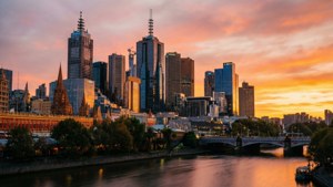 Melbourne Sunset Skyline