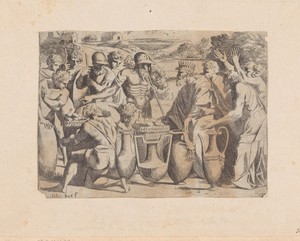 Melchisedek biedt Abraham brood en wijn aan
