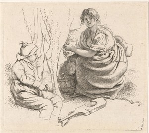 Melkende vrouw