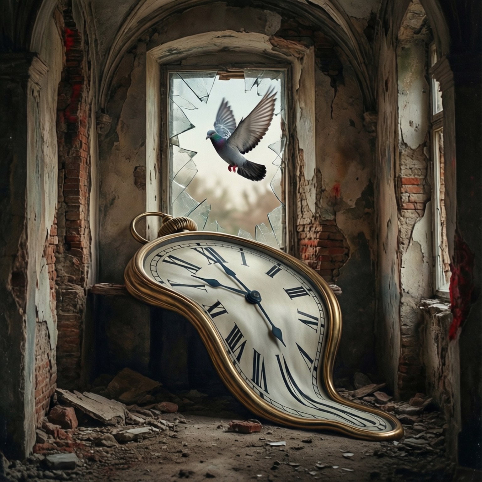Melting Clock Arch by Wallpapers.art Studio