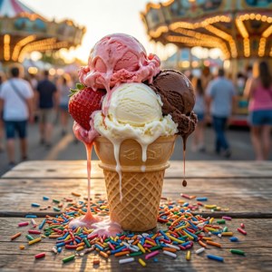 Melting Ice Cream Cone