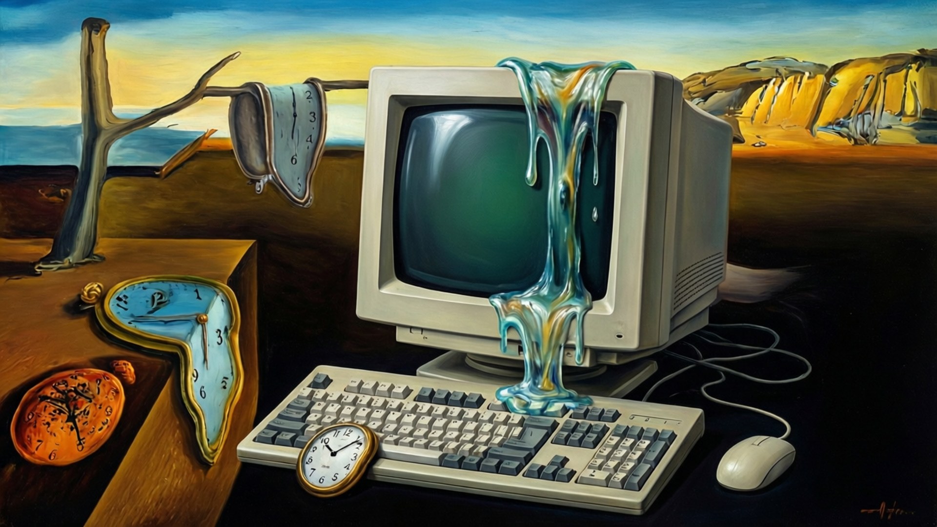 Melting PC Dali by Wallpapers.art Studio