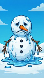 Melting Snowman Sad