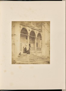 [Men on the steps of the Süleymaniye Mosque]