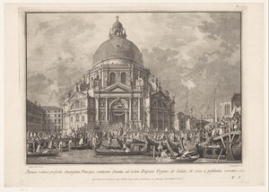 Menigte voor de Santa Maria della Salute