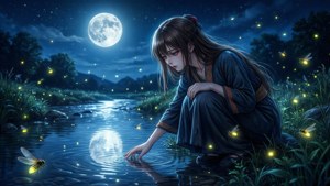 Menma by the Moonlit River