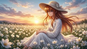 Menma in Flower Field
