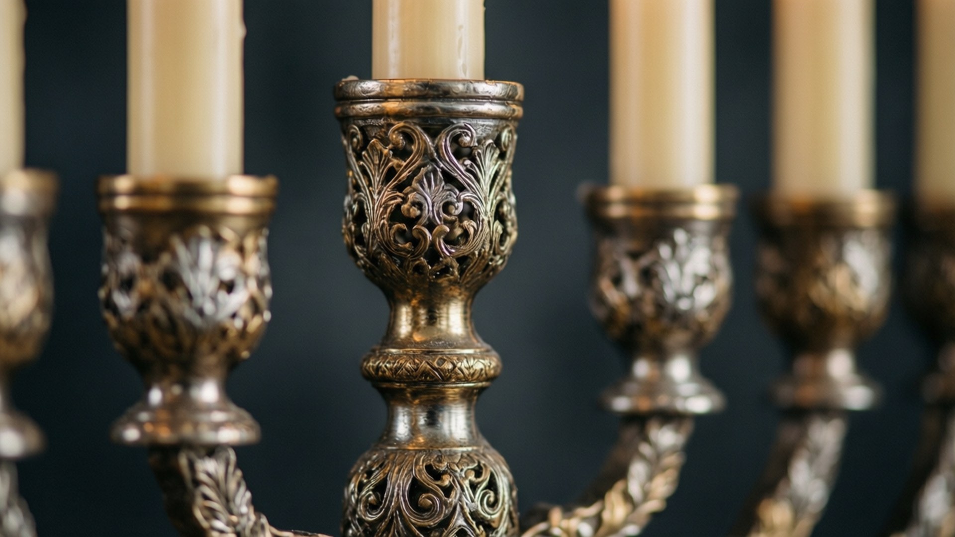 Menorah Filigree Detail by Wallpapers.art Studio