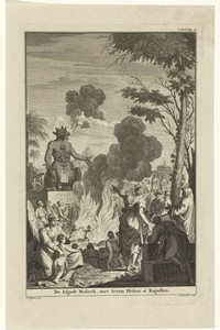 Mensenoffers voor de afgod Moloch