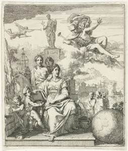 Mercurius aanschouwt de Handel en Scheepvaart