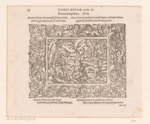 Mercurius verandert Battus in een steen