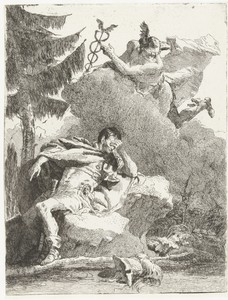 Mercurius verschijnt aan Aeneas in zijn droom