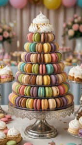 Meringue Macaron Tower