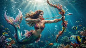 Mermaid Archer Underwater