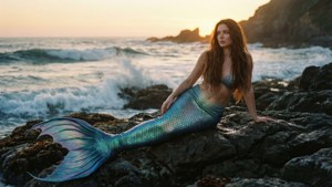 Mermaid at Sunset