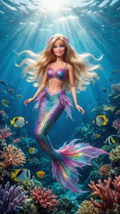 Mermaid Barbie Underwater
