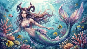 Mermaid Devil Horns