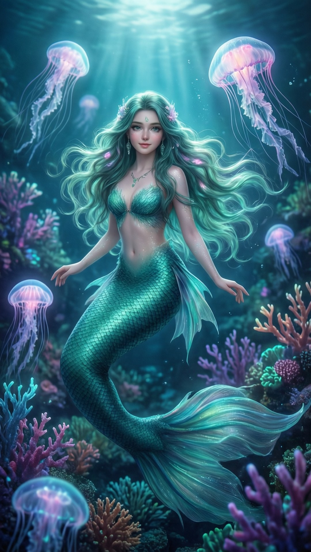 Mermaid's Deep Dream by Wallpapers.art Studio