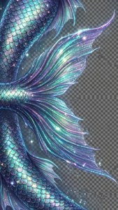 Mermaid Tail Glitter Border