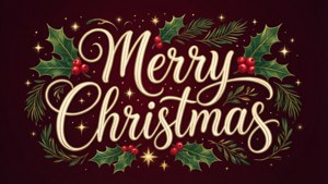 Merry Christmas Typography