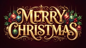 Merry Christmas Typography
