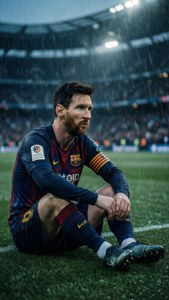 Messi in the Rain