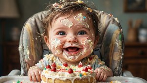 Messy Birthday Baby