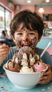 Messy Kevin Ice Cream