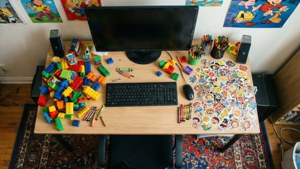 Messy Kidcore Desk