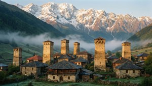 Mestia Morning Towers