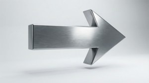 Metallic 3D Arrow Sleek