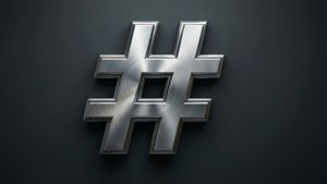 Metallic 3D Hashtag