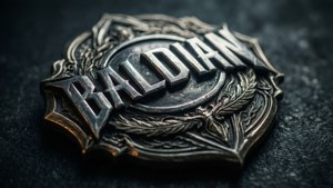 Metallic Badge Close-up