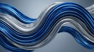 Metallic Blue Ribbons