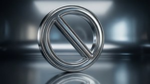 Metallic Chrome Sign