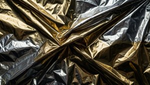 Metallic Crinkled Plastic