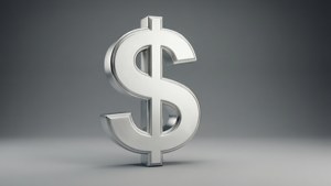 Metallic Dollar Sign 3D