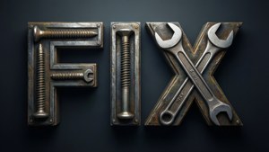 Metallic Fix Typography