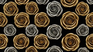 Metallic Floral Pattern