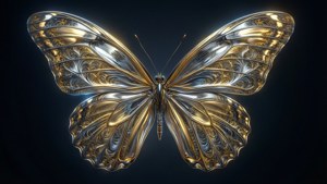 Metallic Fractal Butterfly