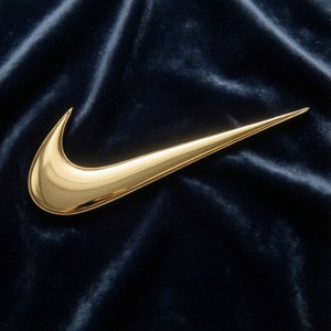 Metallic Gold Swoosh