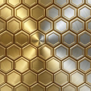 Metallic Honeycomb Pattern