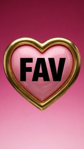 Metallic Outline Heart FAV