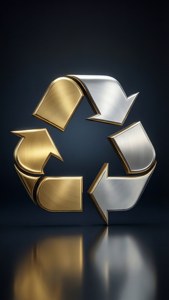 Metallic Recycle Logo