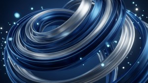 Metallic Ribbon Swirl