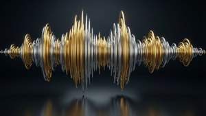 Metallic Soundwave 3D
